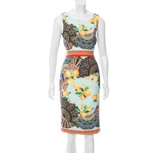 Dolce $ Gabbana printed silk midi dress